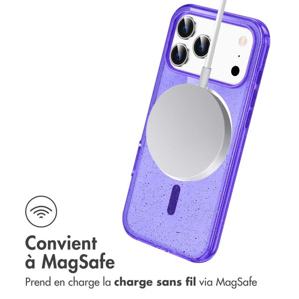 imoshion Coque Pailletée avec MagSafe Apple iPhone 17 Pro Max - Violet