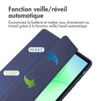 imoshion Coque tablette rigide Trifold Samsung Galaxy Tab A11 / A9 8.7 pouces - Bleu foncé