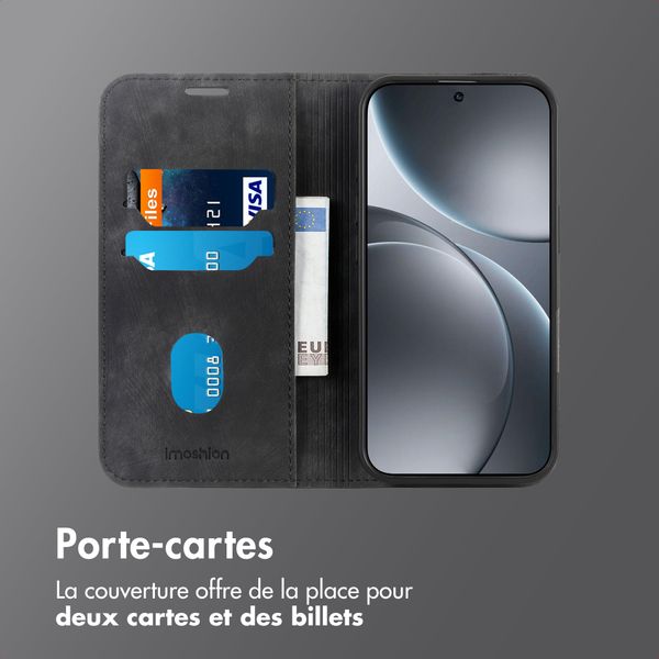 imoshion Étui de téléphone portefeuille Slim Oppo Find X9 Pro - Noir