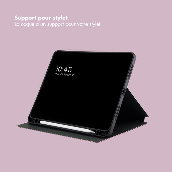 Selencia Coque tablette Vivid Apple iPad Air 11 pouces (2026) M4 / (2025) M3 / (2024) M2 / Air 5 (2022) / Air 4 (2020) - Marble Plum