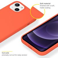 Accezz Coque Liquid Silicone Apple iPhone 14 / 13 - Nectarine