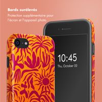 Selencia Coque arrière Vivid Apple iPhone SE (2022 / 2020) / 8 / 7 - Tropical Vibes Apricot