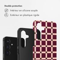 Selencia Coque arrière Vivid Samsung Galaxy S25 FE - Check This Burgundy