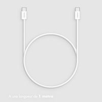 imoshion Câble USB-C vers USB-C Tressé 60 W - 1 mètre - Blanc