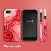 Selencia Coque arrière Vivid Apple iPhone SE (2022 / 2020) / 8 / 7 - Rosy Marble