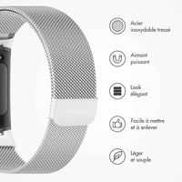 imoshion Bracelet magnétique milanais Fitbit Charge 5 - Taille S - Argent