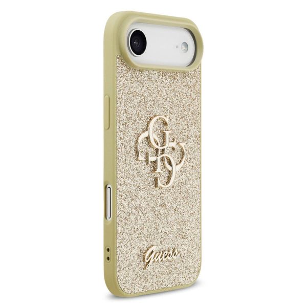 Guess Coque 4G Metal Logo Glitter Apple iPhone Air - Doré