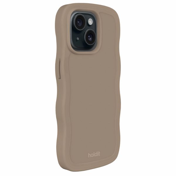Holdit Coque Wavy Apple iPhone 17e / 16e / 15 / 14 / 13 - Mocha Brown