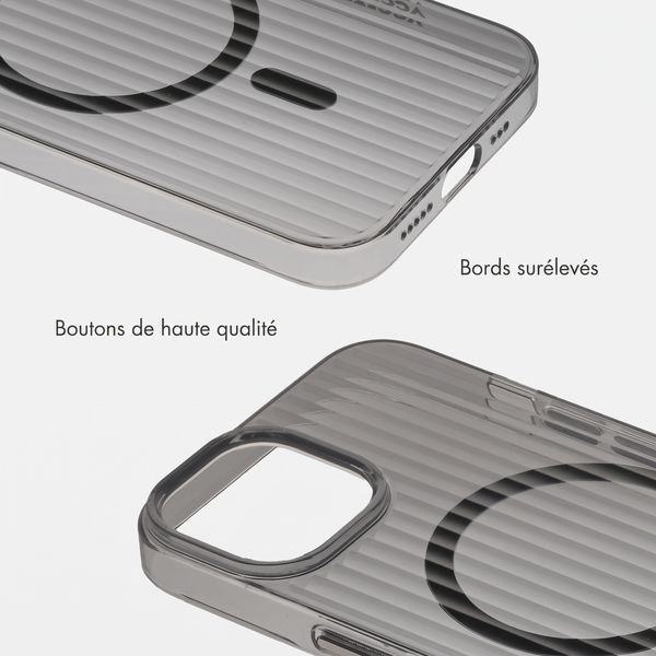 Accezz Coque arrière Lite avec MagSafe | Fluted | Apple iPhone 13 - Noir