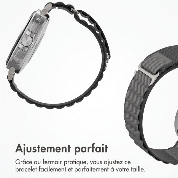 Accezz Bracelet en nylon Alpine Samsung Galaxy Watch Ultra 2 (2026) / Ultra (2024/2025) - Dark Grey