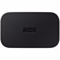 Samsung Adaptateur secteur original avec câble USB-C - Chargeur - Connexion USB-C et USB - Charge rapide - 15 Watt - 1 mètre - Noir