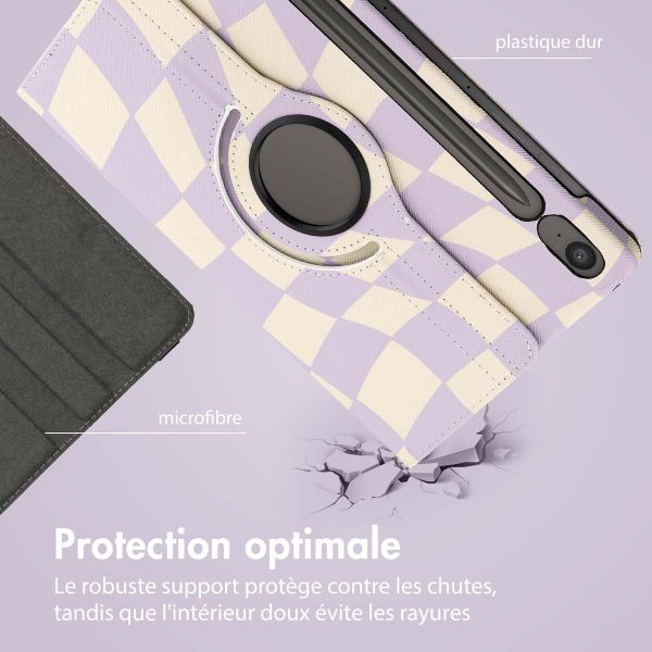 imoshion Coque tablette Design rotatif à 360° Samsung Galaxy Tab S10 Lite / S10 FE / S9 FE - Dancing Cubes