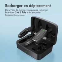 imoshion MultiMic Pack Duo Microphone avec Boîtier de Charge - Microphone à Cravate - Sans fil - 3,5 mm AUX / USB-C / Lightning