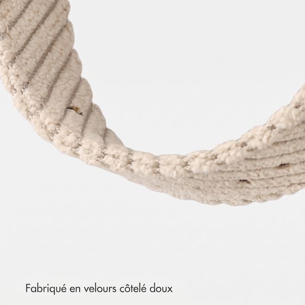 imoshion Bracelet en velours côtelé Apple Watch | 44/45/46/49 mm - Beige