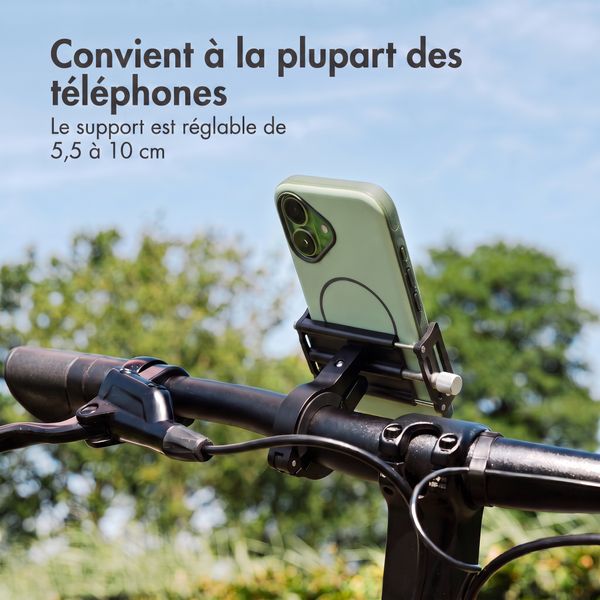imoshion Mini support de téléphone en aluminium pour vélo - Léger - Universel - Noir
