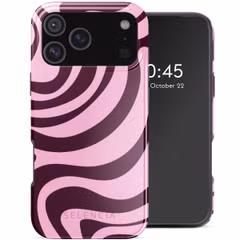 Selencia Coque arrière Vivid avec MagSafe Apple iPhone 18 Pro Max / 17 Pro Max - Wavy Swirl Pink Plum
