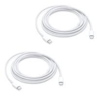 Apple Lot de 2 câbles de recharge USB-C vers USB-C d'origine 60 W - 2 mètres - Blanc