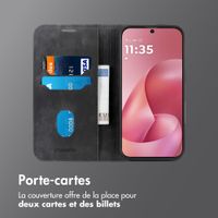 imoshion Étui de téléphone portefeuille Slim Motorola Moto G57 Power - Noir