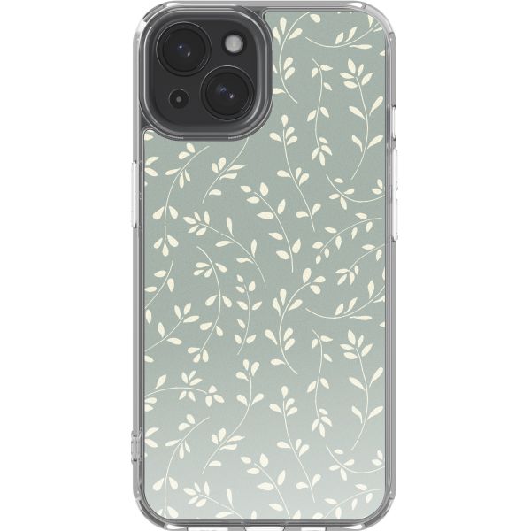 imoshion Coque Design Apple iPhone 15 - Smoke Green Flowers