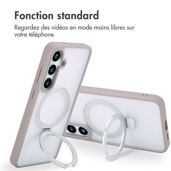 Accezz Coque Ring Stand avec MagSafe Samsung Galaxy S24 Plus - Gris