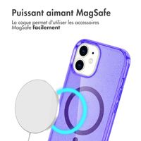 imoshion Coque Pailletée avec MagSafe Apple iPhone 12 (Pro) - Paillettes Violet