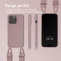 Selencia Coque silicone avec cordon amovible Apple iPhone 15 Pro Max - Sand Pink