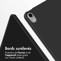 Accezz Coque tablette portefeuille Smart Silicone Apple iPad Air 11 pouces (2026) M4 / (2025) M3 / (2024) M2 / Air 5 (2022) / Air 4 (2020) - Noir
