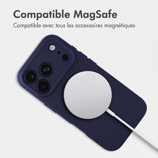 Accezz Coque Grip avec MagSafe Apple iPhone 18 Pro / 17 Pro - Bleu foncé