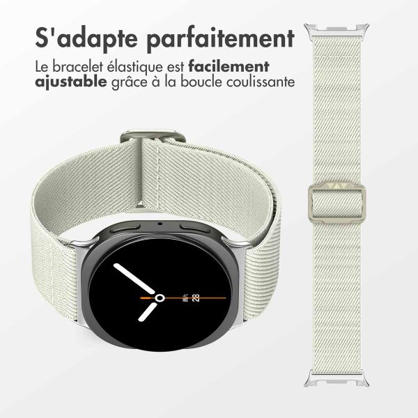 imoshion Bracelet en nylon élastique Samsung Galaxy Watch 8 (40/44mm) / Classic (46mm) - Beige