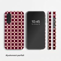 Selencia Coque arrière Vivid Samsung Galaxy A36 / A56 - Check This Burgundy