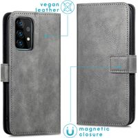 imoshion Étui de télephone portefeuille de luxe Samsung Galaxy A72 - Gris