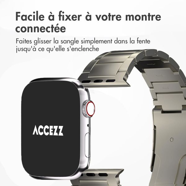 Accezz Bracelet en acier Titane mat Apple Watch | 38/40/41/42 mm - Titanium