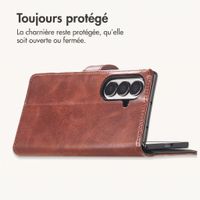 imoshion Étui de télephone portefeuille de luxe Samsung Galaxy Z Fold 8 Ultra - Marron foncé