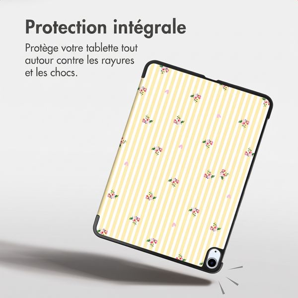 imoshion Coque tablette Design Trifold Apple iPad Air 11 pouces (2026) M4 / (2025) M3 / (2024) M2 / Air 5 (2022) / Air 4 (2020) - Garden Stripes