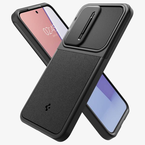 Spigen Coque Optik Armor Camera slider Samsung Galaxy S24 - Noir