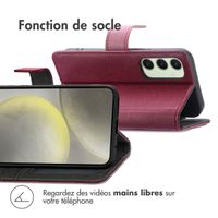 imoshion Étui de télephone portefeuille de luxe Samsung Galaxy S24 FE - Bordeaux