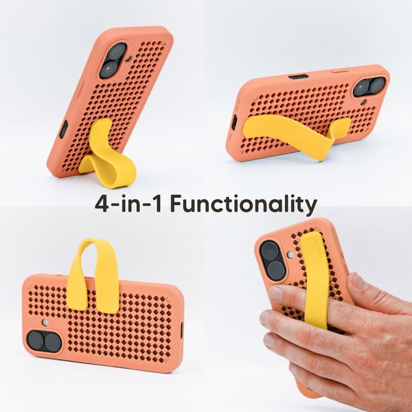 Callbuddy Sangle multifonctionnelle Apple iPhone 17 / 17e / 16e / 15 / 14 / 13 - Yellow