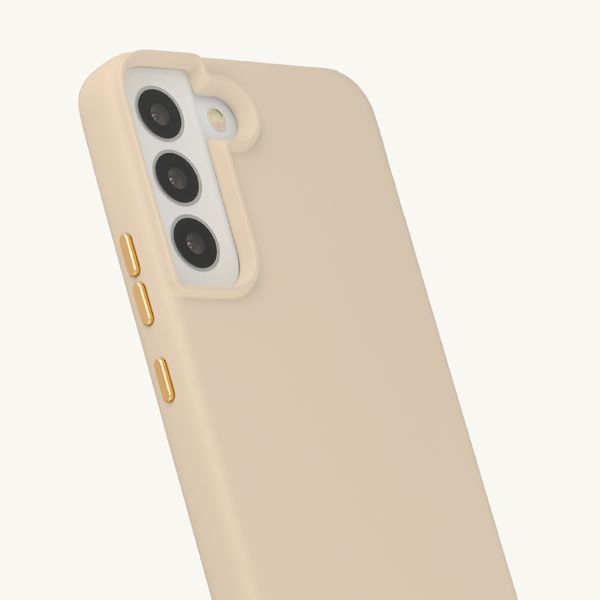 Selencia Coque arrière Rivièra avec MagSafe avec crochets amovibles Samsung Galaxy S22 - Milky Latte