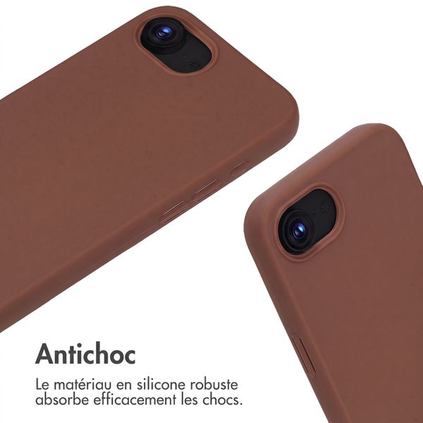 imoshion Coque en silicone avec cordon Apple iPhone 17e / 16e - Marron