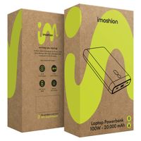 imoshion Powerbank 20 000 mAh - Quick Charge et Power Delivery - 100W - Noir