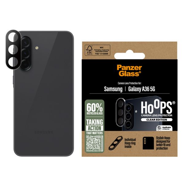 PanzerGlass Protection Caméra Hoops Optic Rings Samsung Galaxy A36 - Transparent