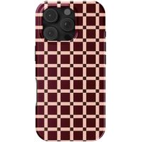 Selencia Coque arrière Vivid avec MagSafe Apple iPhone 16 Pro - Check This Burgundy