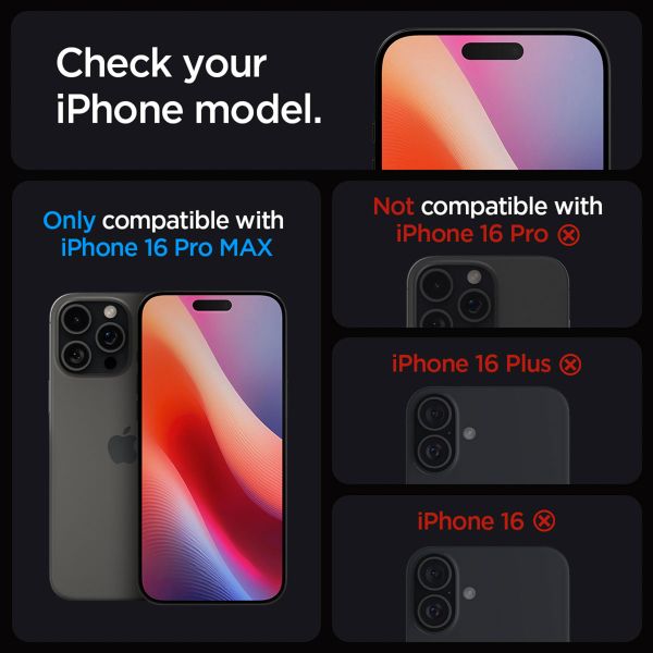 Spigen Protection d'écran en verre trempé GLAStR Privacy Applicator - lot de 2 Apple iPhone 16 Pro Max / 17 Pro Max