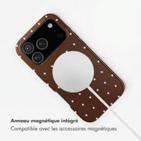 Selencia Coque arrière Vivid avec MagSafe Apple iPhone 17 Pro - Happy Dots Chocolate