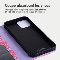 imoshion Étui de télephone portefeuille Design Apple iPhone 12 (Pro) - Dusty Rose Blossoms