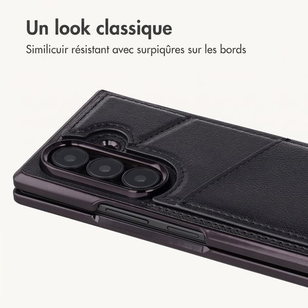 imoshion Étui arrière MagSafe en cuir synthétique avec porte-cartes Samsung Galaxy Z Fold 8 Ultra - Noir