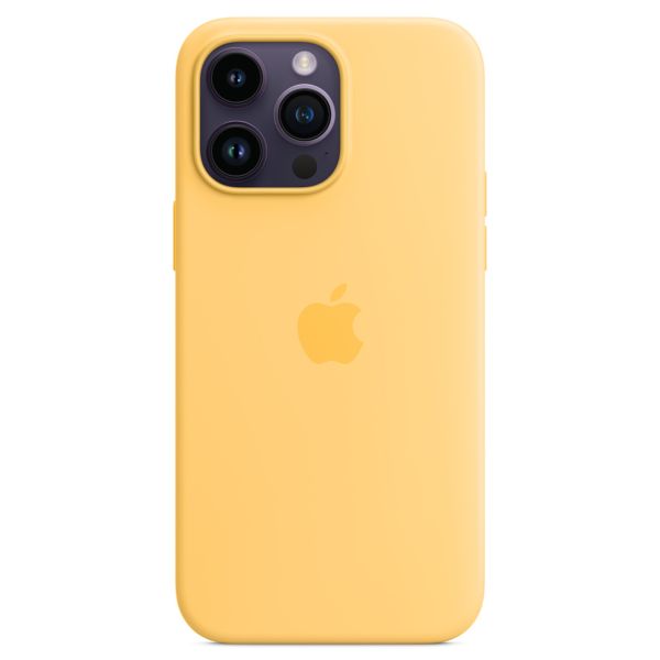Apple Coque en silicone MagSafe Apple iPhone 14 Pro Max - Sunglow