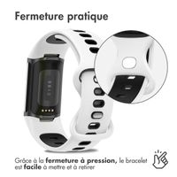 imoshion Bracelet Sport⁺ en silicone Fitbit Charge 5 / 6 - White / Black
