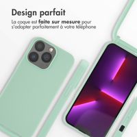 imoshion Coque en silicone avec cordon Apple iPhone 13 Pro - Vert menthe