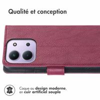 imoshion Étui de télephone portefeuille de luxe Xiaomi Redmi 15C (5G) - Bordeaux